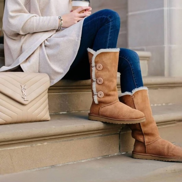 UGG Shoes - UGG Bailey Button Triplet Boots with Original Box